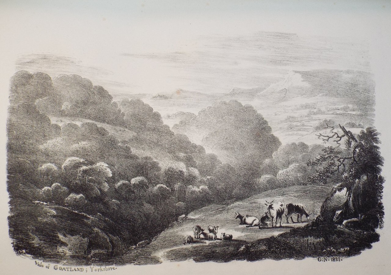 Lithograph - Vale of Goatland, Yorkshire. - Nicholson